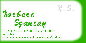 norbert szantay business card